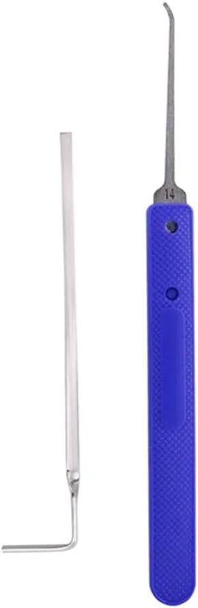 Loboo Idea Kit de crochetage de serrure professionnel 2 pièces double jauge en acier inoxydable Outil multifonction de poche pour serrurier et débutants