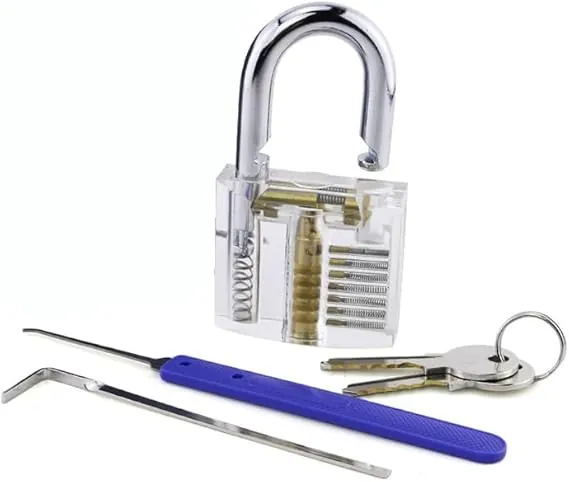 Kit de crochetage de serrure pour débutant, serrure transparente avec outil de crochetage, kit de crochetage bon marché